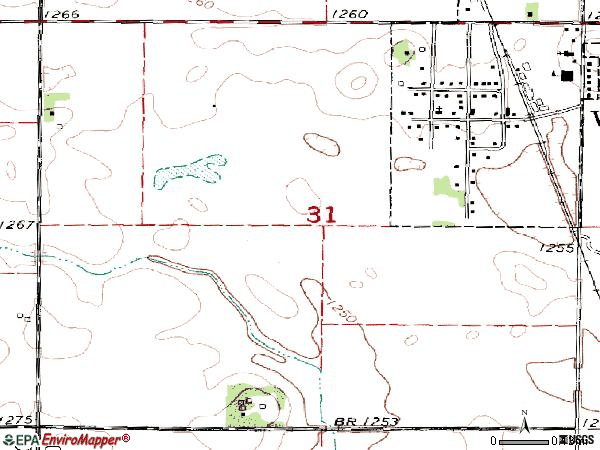 Zip code 50593 topographic map