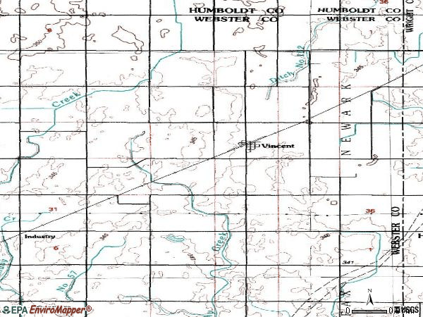 Zip code 50594 topographic map
