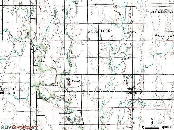 Zip code 50599 topographic map