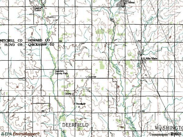 Zip code 50603 topographic map