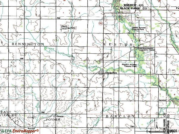 Zip code 50626 topographic map