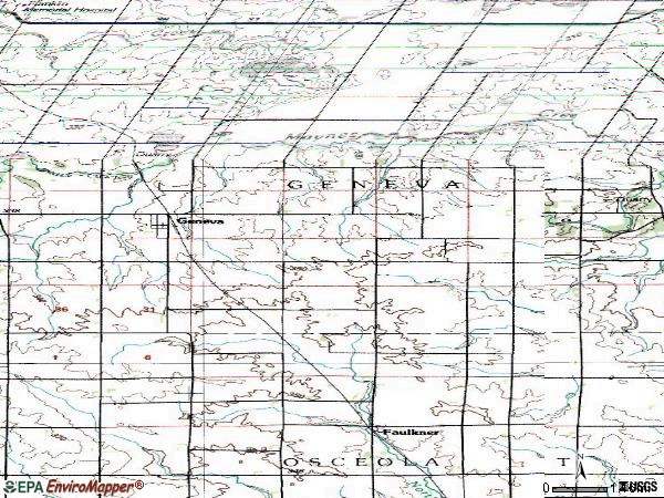 Zip code 50633 topographic map