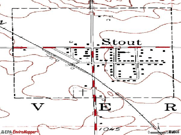 Zip code 50673 topographic map