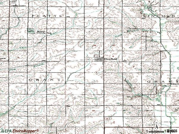 Zip code 50840 topographic map