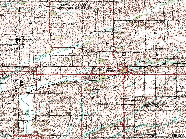Zip code 50841 topographic map