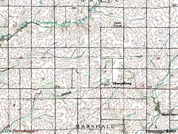 Zip code 50862 topographic map