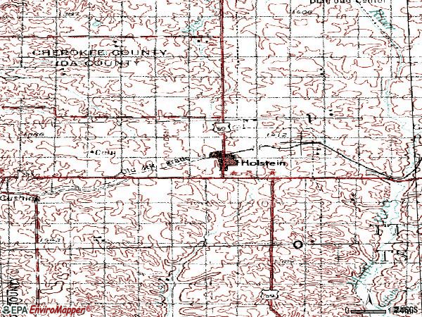 Zip code 51025 topographic map