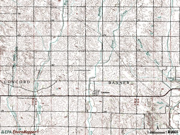 Zip code 51030 topographic map