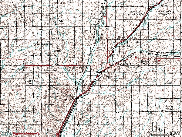 Zip code 51031 topographic map