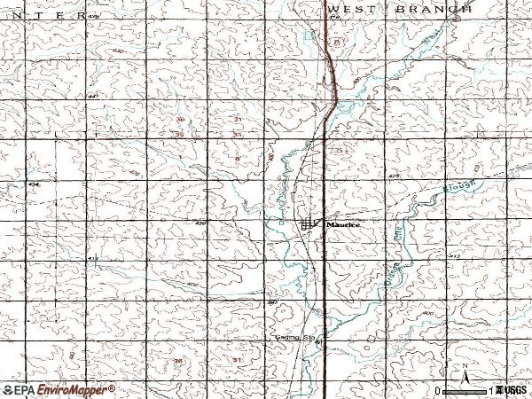 Zip code 51036 topographic map