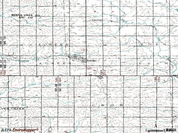 Zip code 51053 topographic map