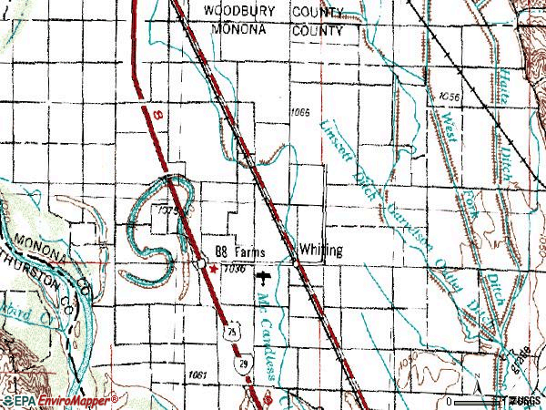 Zip code 51063 topographic map