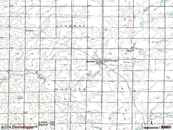 Zip code 51237 topographic map