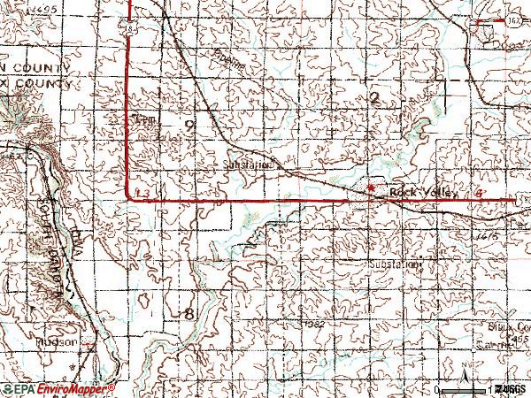 Zip code 51247 topographic map