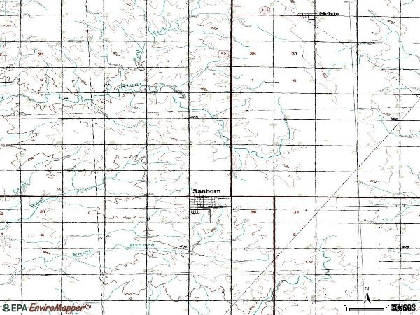 Zip code 51248 topographic map