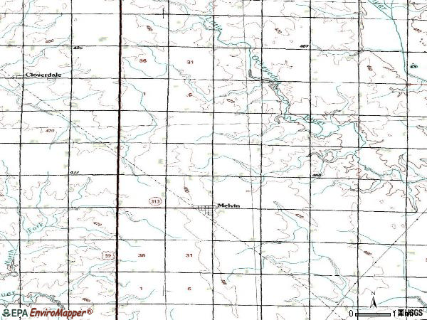 Zip code 51350 topographic map