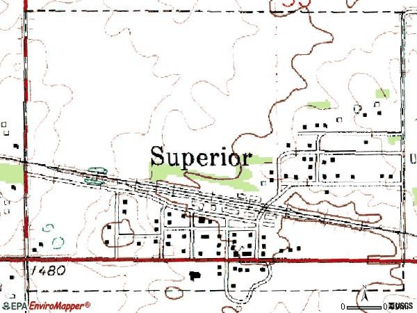 Zip code 51363 topographic map