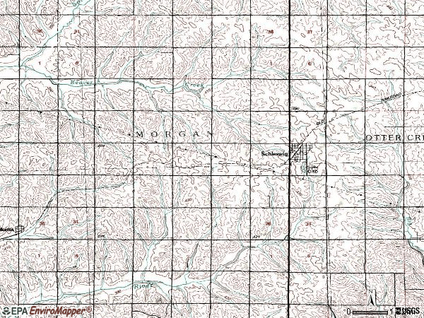 Zip code 51461 topographic map