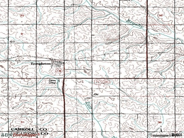 Zip code 51463 topographic map