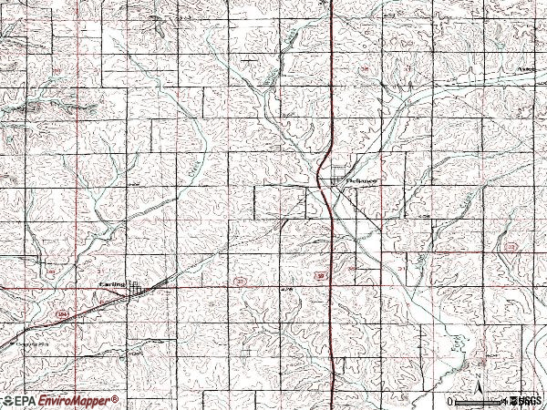 Zip code 51527 topographic map