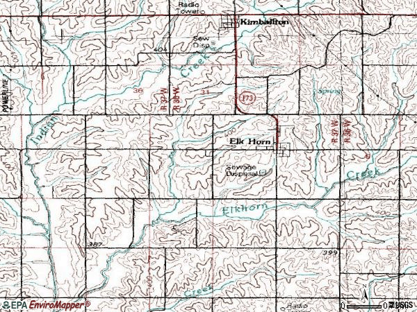 Zip code 51531 topographic map