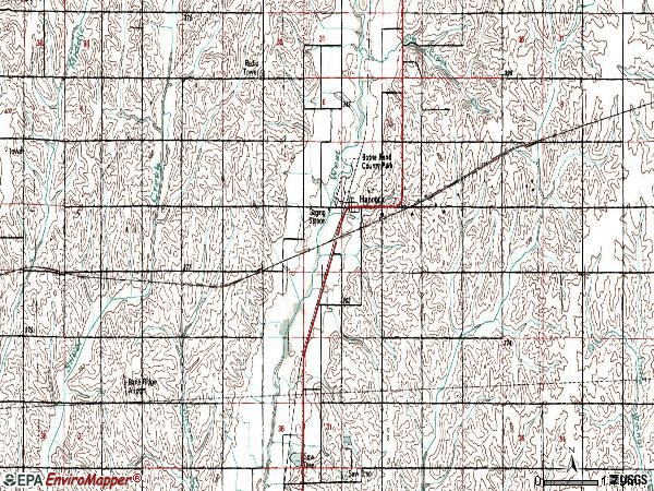 Zip code 51536 topographic map