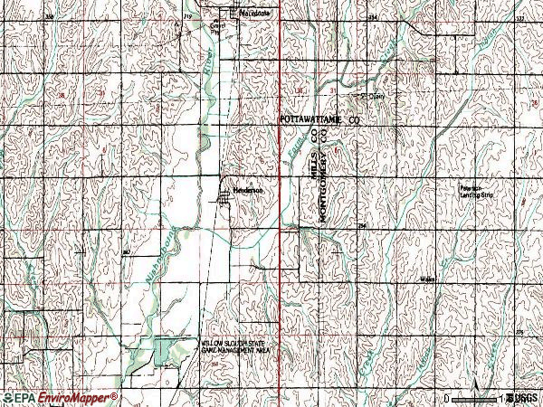 Zip code 51541 topographic map