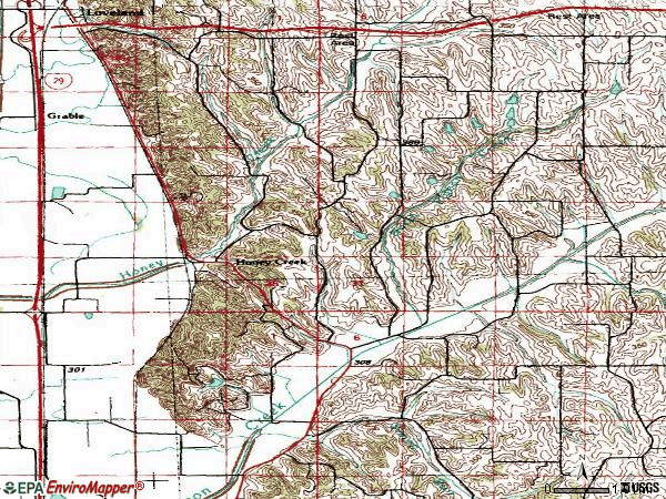 Zip code 51542 topographic map