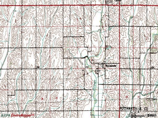 Zip code 51549 topographic map