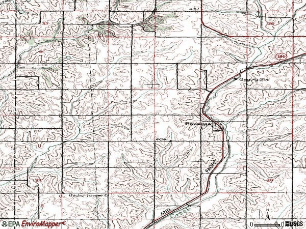 Zip code 51562 topographic map