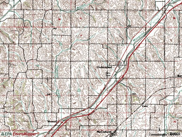 Zip code 51576 topographic map