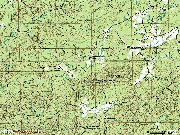 Zip code 35183 topographic map