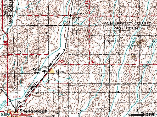 Zip code 51631 topographic map