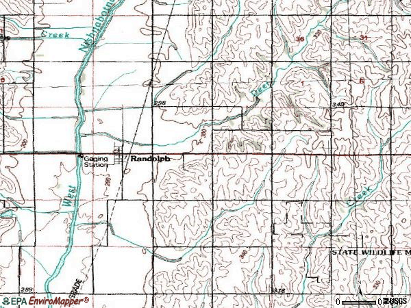 Zip code 51649 topographic map
