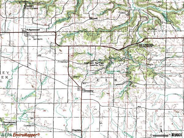 Zip code 52050 topographic map