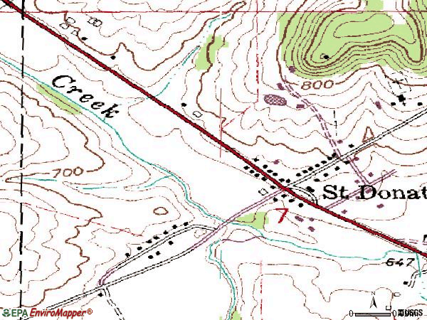 Zip code 52071 topographic map