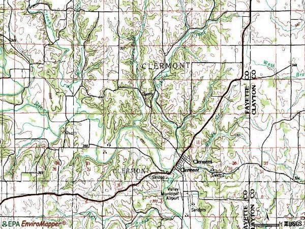 Zip code 52135 topographic map