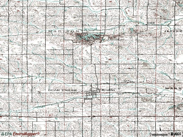 Zip code 52211 topographic map