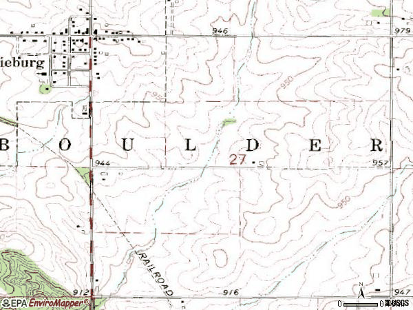 Zip code 52219 topographic map