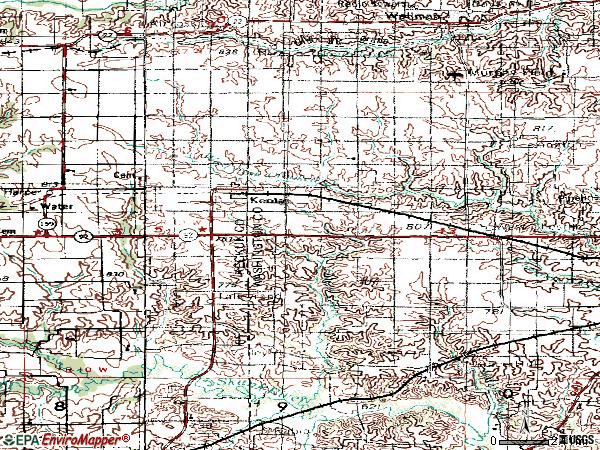 Zip code 52248 topographic map