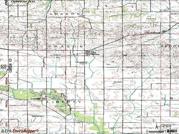 Zip code 52254 topographic map