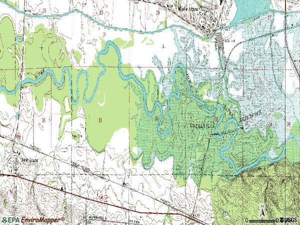 Zip code 52307 topographic map
