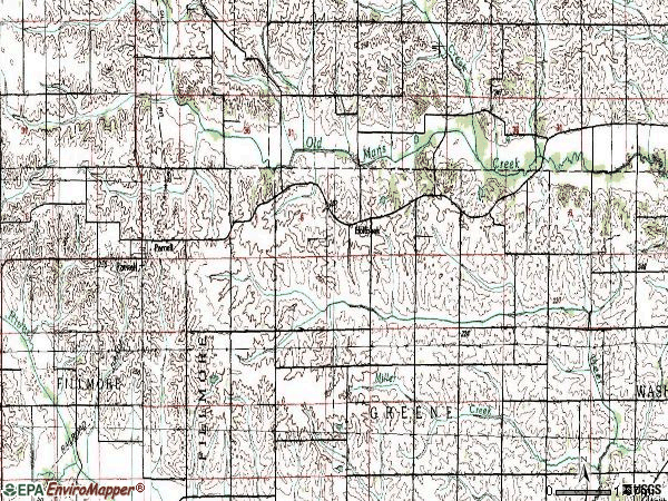 Zip code 52325 topographic map