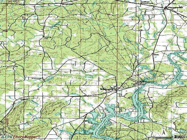 Zip code 35186 topographic map