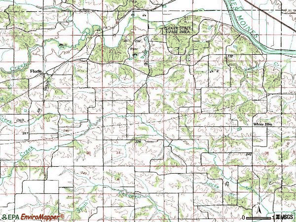 Zip code 52560 topographic map