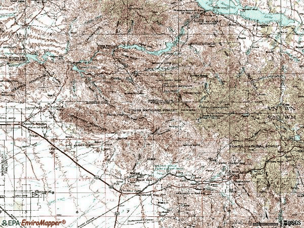 Zip code 85219 topographic map