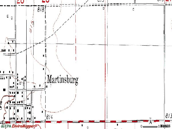 Zip code 52568 topographic map