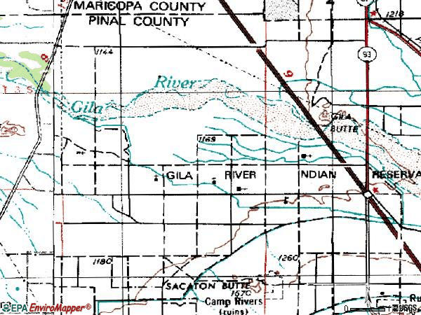 Zip code 85221 topographic map