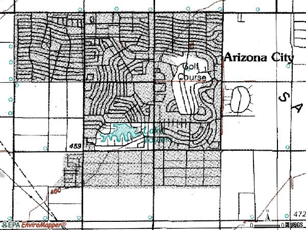 Zip code 85223 topographic map