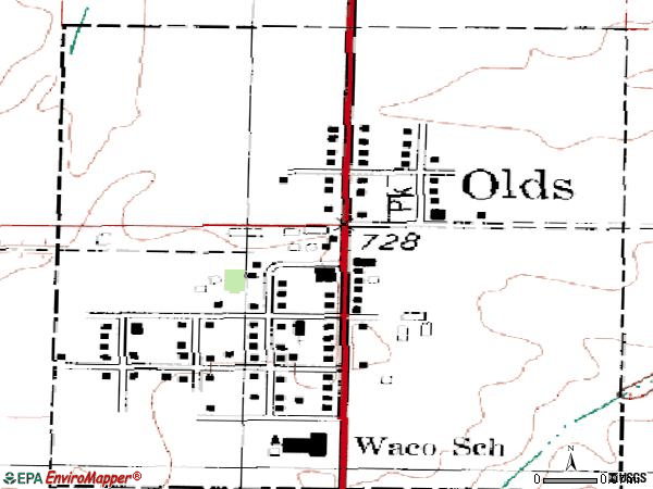 Zip code 52647 topographic map
